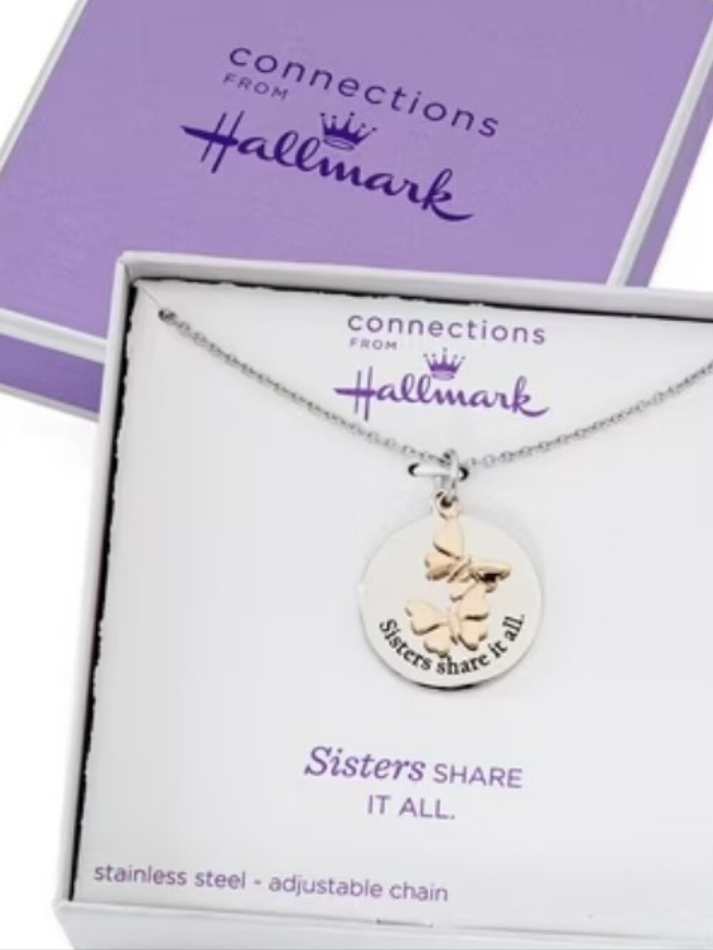 Connections‎ From Hallmark "Sisters Share It All", Pendant SS Necklace